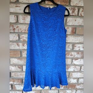 Kobi Halperin Blue Eyelet Leora Dress Sz S Summer Beach Cover Up Casual Party